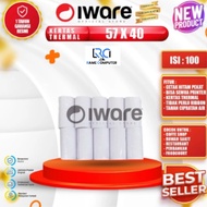 10 rolls of Printer Cashier Paper - IWARE Thermal Paper 57x40mm 57x40 mm 57 x 40 mm