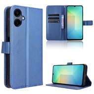 Lật trường hợp đối với Samsung Galaxy A06 trường hợp ví mặt sau bằng da nhựa PU Bìa Samsung A06 sams