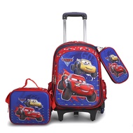 3in1 3D Cartoon Bag / Beg Roda Sekolah Budak / Bag Set 6 wheels / 6 roller spiderman princess frozen