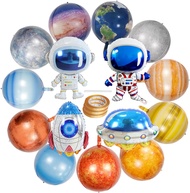 16 Pcs Galaxy Space Balloons Outer Space Themed Party Decorations Rocket Spaceship Astronaut Planet 