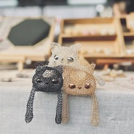 貓咪擺件金屬線編織藝術品