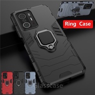 Xiaomi 11T Pro 11TPro 11 T Phone Case Hard Armor Shockproof Bumper Magnetic Ring Casing Bracket Stent Protection Cases Cover