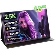 18 Inch 2.5K 144Hz Portable Monitor 1MS Freesync 100�I-P3 Display IPS Gaming Screen For PC Laptop Mac one Xbox PS4/5 Swi