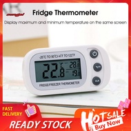 SUN_ Refrigerator Thermometer Freezer Thermometer Digital Fridge Thermometer Lcd Display Max/min Record Celsius Fahrenheit Conversion Kitchen Restaurant Accessories