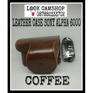 LEATHER CASE COVER CAMERA BAG TAS KAMERA SONY ALPHA 6000 A6000 COFFEE