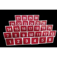 Acrylic No. Table 1-30 8x8