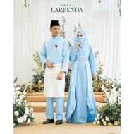 SET NIKAH BAJU DRESS LAREENDA BABY BLUE | DRESS LACE