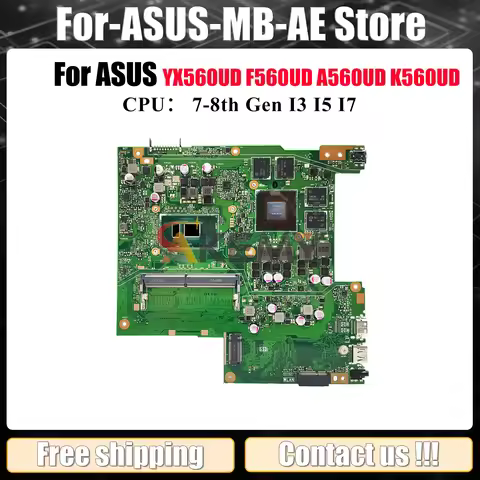 X560UD Laptop Motherboard For ASUS VivoBook A560UD X560UD F560UD K560UD X560U YX560UD Mainboard With