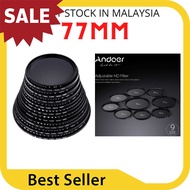 Popular Product [ Local Ready Stock ] Andoer 77mm ND Fader Neutral Density Adjustable ND2 to ND400 V