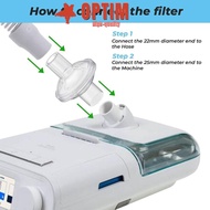 OPTIM 2pcs CPAP Filter, 22mm Disposable CPAP Tube, Replacement In-line Universal CPAP Machine for Re