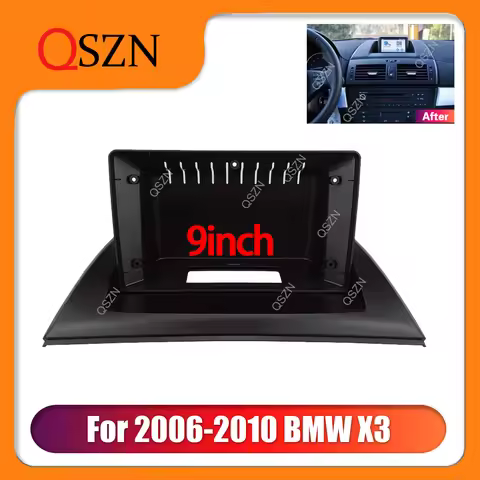9 inch Car radio Installation Fascias Panel For BMW X3 E83 2006-2010 Dash Fitting Kit ABC Plastic Fr
