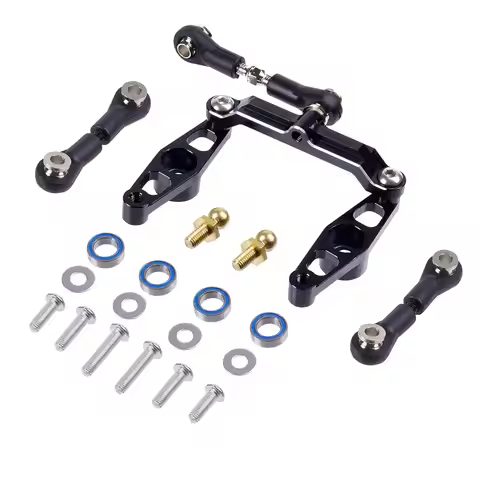 1/10 Aluminum Steering Arms Set w/Bearings & Tie Rod for Tamiya TT-02/TT-02D/TT-02E/TT-02B - RC Upgr