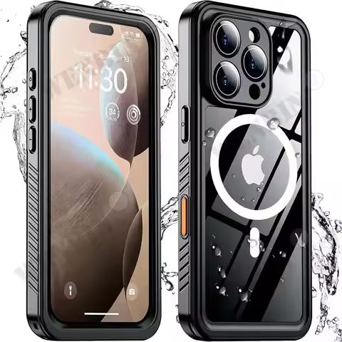 IP68 Waterproof Case For iPhone 17 16 15 Pro Max Plus Full Body Protective Cover Swim Underwater Div