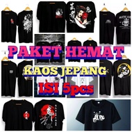 paket hemat 100RB DAPAT 5 baju kaos jepang atasan pria wanita