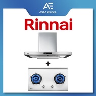 RINNAI RH-C91A-SSVR 90CM CHIMNEY HOOD WITH TOUCH CONTROL + RINNAI RB-72S 2 BURNER HYPER FLAME STAINLESS STEEL BUILT-IN H