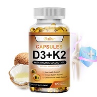 DAITEA Vitamin K2 MK7 with D3 Supplement | Bone and Heart Health Support - Patented Vitamin K and Vi