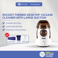 ATLAS Handheld Desktop Vacuum Cleaner Rocket Mini Cleaner Electric Usb Rechargeable Eraser Dust Clea