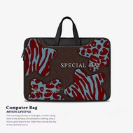 Striped Star Print Laptop Bag | 2-in-1 Hand & Shoulder Dual-Use Commuter Bag