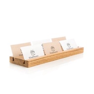 Multiple business card holder Desk accessory Wooden card stand Card organizer