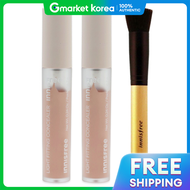 Innisfree | คอนซีลเลอร์ Light Fitting ปกปิดรอยคล้ำใต้ตา เฉด No.1 Salmon Beige x 2 ชิ้น + แปรงรองพื้น