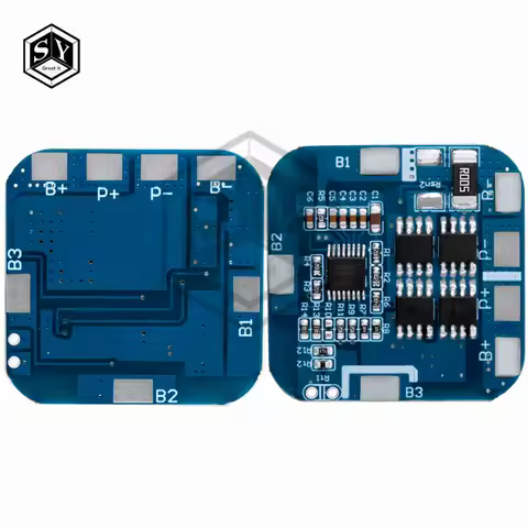 4S 12.8V 10A LiFePO4 Battery BMS Module with Balancing Overcharge/Over-discharge Protection for 1865