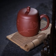 送禮紫砂壺茶壺靜悟杯宜興紫砂杯帶蓋杯茶杯子男士泡茶原礦老板杯