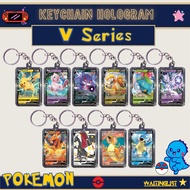 GANTUNGAN Pokemon V Series HOLOGRAM Keychain - Charizard Pikachu Mewtwo Gengar Dragonite Celebi Snor