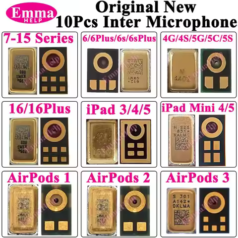 10Pcs Speak Microphone Inner For iPhone 11 12 13 14 15 Pro Max X XS XR 7 8 Plus 4 5 SE ipad 3 4 5 Ch