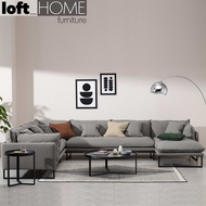 Fabric Sofa – MALINI Mountain Grey 3+3+L