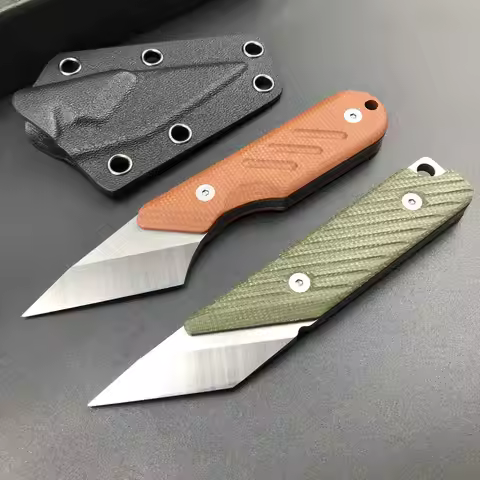 Trskt Necker Knife 14C28N Utility Knives Hunting Cool Camping Knife Survival Unboxing Knife Flax Han