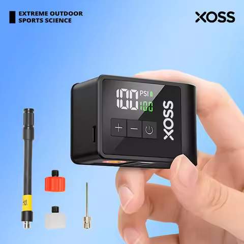 XOSS AirCube 120PSI Mini Bike Pump Portable Air Pump with Schrader Presta Valves Rechargeable Air In