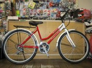 【冠鑫自行車】吉安達 Zianta 26吋 18速 代步車 登山車 贈品 摸彩 通勤車 學生車 一般腳踏車 紅/白 高雄