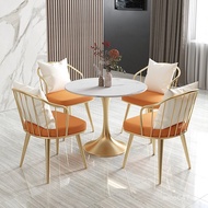 Table and Chair Set for Sales Office Reception Desk, Casual Meeting, Coffee Shop Chair, Milk Tea Sho