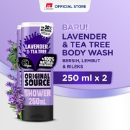 Original Source Body Wash Lavender &amp; Tea Tree - Sabun Cair Vegan 250ml x2