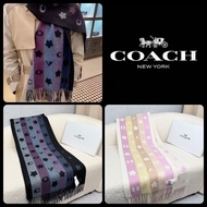 ❤️COACH 山羊毛提花長巾頸巾圍巾禮盒套裝