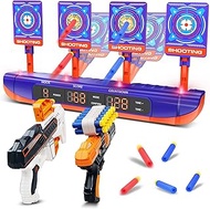 Hot Bee Toy Guns, Electronic Shooting Target Compatible with Nerf Guns, Auto Reset Electronic Scoring Target Shooting Game Toy, Christmas Birthday Gifts for 5 6 7 8 9 10+ Kids Boys Toys