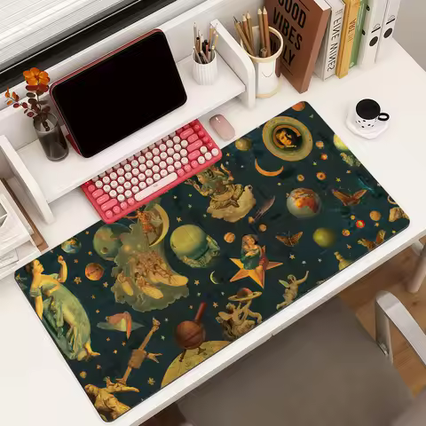 Rock Band The S-Smashing P-Pumpkins Mouse Pad Large Non-Slip Waterproof Mat Stitched Edge Keyboard P