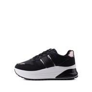 LARRIE Kasut Perempuan Hitam Mid Wedges Sporty Sneakers - L62310-TF01SV-1-BLACK
