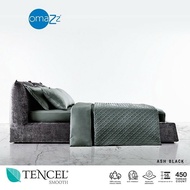 Omazz ปลอกหมอนข้าง (2ชิ้น) Collection Tencel Smooth รหัส Ash Black