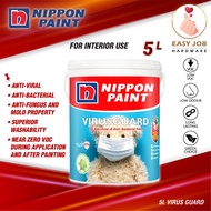 5L Nippon Paint Virus Guard Cat Rumah Nippon Paint Virus Guard Cat Nippon Paint Dinding Dalaman