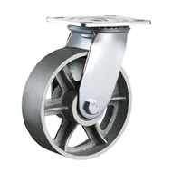 6" X 50mm IRON WHEELS 5mm HEaVY DUTY PLATE ROTARY FRAME