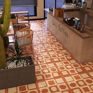 Fresh Floral Pattern Tiles 600x600 Full-Body Ceramic Vintage Courtyard B&B Tiles Shopfront & Balcony