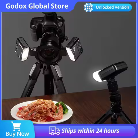 Godox MF12 MF12-K2 Macro Flash 2 Light Kit Mini Speedlite built-in Godox X System TTL Flash + Color 