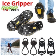 MAILE 1 Pair Shoes Crampons, Universal Anti-Slip Ice Gripper Spike,  5/8 Teeth Spike Spike Grips Cle
