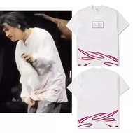 Agustd D-Day Korean T-Shirt with Front and Back Printing and Fire Image