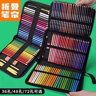 Folding pencil zip bag cases 36/48/72 slots colour pencil/ ruler/ eraser stationary