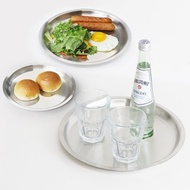 [Ribbon J] 304 stainless steel round tray tray plate 3-piece set (small/medium/large) / POSCO-produced highest quality stainless steel (100% domestically produced)