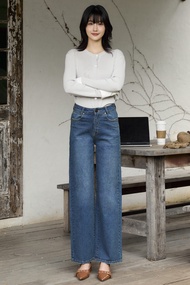 T3183 Straight Jeans Steel Blue [Anti-Bac]