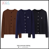 K&L cardigan woman retro long sleeve knitwear ironless sweater labuh korean style casual outfit