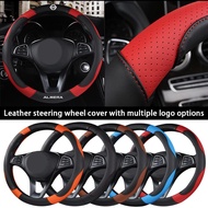 Nissan Almera Car leather steering wheel cover perforated all season steering wheel cover sports han